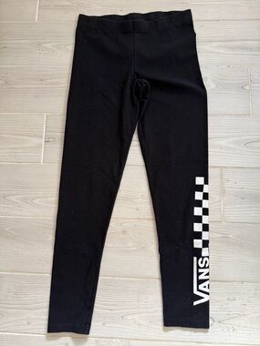 Vans Black Checkerboard Logo Leggings